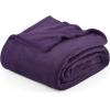 image:imageUtopia Bedding Black Fleece Blanket Throw Size Lightweight Fuzzy Soft AntiStatic Microfiber Bed Blanket 60x50 InchSolid  Purple