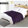 image:imageUtopia Bedding Black Fleece Blanket Throw Size Lightweight Fuzzy Soft AntiStatic Microfiber Bed Blanket 60x50 InchSolid  Purple