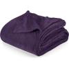 image:imageUtopia Bedding Black Fleece Blanket Throw Size Lightweight Fuzzy Soft AntiStatic Microfiber Bed Blanket 60x50 InchSolid  Purple