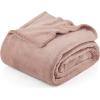 image:imageUtopia Bedding Black Fleece Blanket Throw Size Lightweight Fuzzy Soft AntiStatic Microfiber Bed Blanket 60x50 InchSolid  Rose Pink