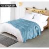 image:imageUtopia Bedding Black Fleece Blanket Throw Size Lightweight Fuzzy Soft AntiStatic Microfiber Bed Blanket 60x50 InchSolid  Washed Blue