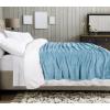 image:imageUtopia Bedding Black Fleece Blanket Throw Size Lightweight Fuzzy Soft AntiStatic Microfiber Bed Blanket 60x50 InchSolid  Washed Blue