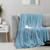 image:imageUtopia Bedding Black Fleece Blanket Throw Size Lightweight Fuzzy Soft AntiStatic Microfiber Bed Blanket 60x50 InchSolid  Washed Blue
