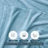 image:imageUtopia Bedding Black Fleece Blanket Throw Size Lightweight Fuzzy Soft AntiStatic Microfiber Bed Blanket 60x50 InchSolid  Washed Blue