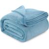 image:imageUtopia Bedding Black Fleece Blanket Throw Size Lightweight Fuzzy Soft AntiStatic Microfiber Bed Blanket 60x50 InchSolid  Washed Blue