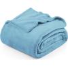 image:imageUtopia Bedding Black Fleece Blanket Throw Size Lightweight Fuzzy Soft AntiStatic Microfiber Bed Blanket 60x50 InchSolid  Washed Blue