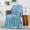 image:imageUtopia Bedding Black Fleece Blanket Throw Size Lightweight Fuzzy Soft AntiStatic Microfiber Bed Blanket 60x50 InchSolid  Washed Blue