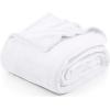 image:imageUtopia Bedding Black Fleece Blanket Throw Size Lightweight Fuzzy Soft AntiStatic Microfiber Bed Blanket 60x50 InchSolid  White