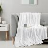 image:imageUtopia Bedding Black Fleece Blanket Throw Size Lightweight Fuzzy Soft AntiStatic Microfiber Bed Blanket 60x50 InchSolid  White