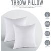 image:imageUtopia Bedding Microfiber Square Pillow Standard 18x18 WHITE 2 Pack