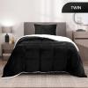 image:imageUtopia Bedding Micromink Sherpa Fleece Twin Comforter Set with 1 Pillow Sham Plush and Warm Bedding Comforter Sets Down Alternative Comforter Ultra Soft and Cozy Comforter Set Twin BlackBlack
