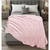 image:imageUtopia Bedding Off White Striped Fleece Blanket Throw Size  Fluffy Warm amp Lightweight Ribbed Throw for Bed Sofa amp Chair  Soft Cozy Blanket for Home Dcor amp Gifting 50x60 InchesPink