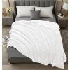 image:imageUtopia Bedding Off White Striped Fleece Blanket Throw Size  Fluffy Warm amp Lightweight Ribbed Throw for Bed Sofa amp Chair  Soft Cozy Blanket for Home Dcor amp Gifting 50x60 InchesOff White