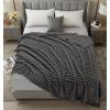 image:imageUtopia Bedding Off White Striped Fleece Blanket Throw Size  Fluffy Warm amp Lightweight Ribbed Throw for Bed Sofa amp Chair  Soft Cozy Blanket for Home Dcor amp Gifting 50x60 InchesGrey