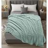 image:imageUtopia Bedding Off White Striped Fleece Blanket Throw Size  Fluffy Warm amp Lightweight Ribbed Throw for Bed Sofa amp Chair  Soft Cozy Blanket for Home Dcor amp Gifting 50x60 InchesSage Green
