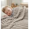 image:imageUtopia Bedding Off White Striped Fleece Blanket Throw Size  Fluffy Warm amp Lightweight Ribbed Throw for Bed Sofa amp Chair  Soft Cozy Blanket for Home Dcor amp Gifting 50x60 InchesLinen