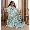 image:imageUtopia Bedding Off White Striped Fleece Blanket Throw Size  Fluffy Warm amp Lightweight Ribbed Throw for Bed Sofa amp Chair  Soft Cozy Blanket for Home Dcor amp Gifting 50x60 InchesSage Green
