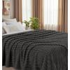 image:imageUtopia Bedding Off White Striped Fleece Blanket Throw Size  Fluffy Warm amp Lightweight Ribbed Throw for Bed Sofa amp Chair  Soft Cozy Blanket for Home Dcor amp Gifting 50x60 InchesGrey