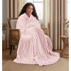image:imageUtopia Bedding Off White Striped Fleece Blanket Throw Size  Fluffy Warm amp Lightweight Ribbed Throw for Bed Sofa amp Chair  Soft Cozy Blanket for Home Dcor amp Gifting 50x60 InchesPink