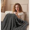 image:imageUtopia Bedding Off White Striped Fleece Blanket Throw Size  Fluffy Warm amp Lightweight Ribbed Throw for Bed Sofa amp Chair  Soft Cozy Blanket for Home Dcor amp Gifting 50x60 InchesGrey