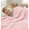 image:imageUtopia Bedding Off White Striped Fleece Blanket Throw Size  Fluffy Warm amp Lightweight Ribbed Throw for Bed Sofa amp Chair  Soft Cozy Blanket for Home Dcor amp Gifting 50x60 InchesPink