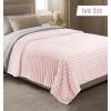 image:imageUtopia Bedding Off White Striped Fleece Blanket Throw Size  Fluffy Warm amp Lightweight Ribbed Throw for Bed Sofa amp Chair  Soft Cozy Blanket for Home Dcor amp Gifting 50x60 InchesPink