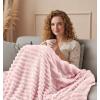 image:imageUtopia Bedding Off White Striped Fleece Blanket Throw Size  Fluffy Warm amp Lightweight Ribbed Throw for Bed Sofa amp Chair  Soft Cozy Blanket for Home Dcor amp Gifting 50x60 InchesPink