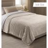 image:imageUtopia Bedding Off White Striped Fleece Blanket Throw Size  Fluffy Warm amp Lightweight Ribbed Throw for Bed Sofa amp Chair  Soft Cozy Blanket for Home Dcor amp Gifting 50x60 InchesLinen