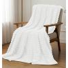 image:imageUtopia Bedding Off White Striped Fleece Blanket Throw Size  Fluffy Warm amp Lightweight Ribbed Throw for Bed Sofa amp Chair  Soft Cozy Blanket for Home Dcor amp Gifting 50x60 InchesOff White