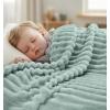 image:imageUtopia Bedding Off White Striped Fleece Blanket Throw Size  Fluffy Warm amp Lightweight Ribbed Throw for Bed Sofa amp Chair  Soft Cozy Blanket for Home Dcor amp Gifting 50x60 InchesSage Green