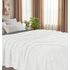 image:imageUtopia Bedding Off White Striped Fleece Blanket Throw Size  Fluffy Warm amp Lightweight Ribbed Throw for Bed Sofa amp Chair  Soft Cozy Blanket for Home Dcor amp Gifting 50x60 InchesOff White