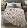 image:imageUtopia Bedding Off White Striped Fleece Blanket Throw Size  Fluffy Warm amp Lightweight Ribbed Throw for Bed Sofa amp Chair  Soft Cozy Blanket for Home Dcor amp Gifting 50x60 InchesLinen