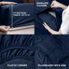 image:imageUtopia Bedding Twin Sheet Set  3 Piece Bed Sheets for Twin Size Bed Soft and Breathable Microfiber Includes 1 Fitted Sheet 1 Flat Sheet and 1 Pillowcase Navy Blue Pack of 2