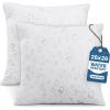 image:imageUtopia Bedding Outdoor Pillow Inserts 26 x 26 Inches Pack of 2 White Water Resistant Garden Throw Pillows for Patio and Porch Furniture