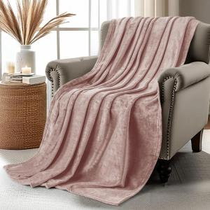 image:imageUtopia Bedding Black Fleece Blanket Throw Size Lightweight Fuzzy Soft AntiStatic Microfiber Bed Blanket 60x50 InchSolid  Rose Pink