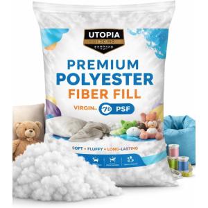 image:imageUtopia Bedding Premium PSF Polyester Fiber Fill  Virgin Polyfill Stuffing for Pillows Toys Bean Bags amp Crafts  Soft Fluffy amp LongLasting Loft  50 LB
