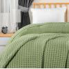 image:imageUtopia Bedding 100 Cotton Waffle Weave Blanket King Size for Bed  Lightweight Breathable Summer Blankets Soft and Cozy Gift for Mothers Day Home Decor Black 90x108 InchSage Green