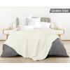 image:imageUtopia Bedding 100 Cotton Waffle Weave Blanket King Size for Bed  Lightweight Breathable Summer Blankets Soft and Cozy Gift for Mothers Day Home Decor Black 90x108 InchIvory