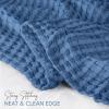 image:imageUtopia Bedding 100 Cotton Waffle Weave Blanket King Size for Bed  Lightweight Breathable Summer Blankets Soft and Cozy Gift for Mothers Day Home Decor Black 90x108 InchWedgewood