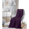 image:imageUtopia Bedding 100 Cotton Waffle Weave Blanket King Size for Bed  Lightweight Breathable Summer Blankets Soft and Cozy Gift for Mothers Day Home Decor Black 90x108 InchPlum