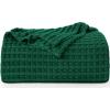 image:imageUtopia Bedding 100 Cotton Waffle Weave Blanket King Size for Bed  Lightweight Breathable Summer Blankets Soft and Cozy Gift for Mothers Day Home Decor Black 90x108 InchForest Green