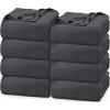 image:imageUtopia Bedding 100 Cotton Waffle Weave Blanket King Size for Bed  Lightweight Breathable Summer Blankets Soft and Cozy Gift for Mothers Day Home Decor Black 90x108 InchCharcoal