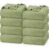 image:imageUtopia Bedding 100 Cotton Waffle Weave Blanket King Size for Bed  Lightweight Breathable Summer Blankets Soft and Cozy Gift for Mothers Day Home Decor Black 90x108 InchSage Green