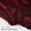 image:imageUtopia Bedding 100 Cotton Waffle Weave Blanket King Size for Bed  Lightweight Breathable Summer Blankets Soft and Cozy Gift for Mothers Day Home Decor Black 90x108 InchBurgundy