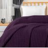 image:imageUtopia Bedding 100 Cotton Waffle Weave Blanket King Size for Bed  Lightweight Breathable Summer Blankets Soft and Cozy Gift for Mothers Day Home Decor Black 90x108 InchPlum