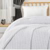 image:imageUtopia Bedding 100 Cotton Waffle Weave Blanket King Size for Bed  Lightweight Breathable Summer Blankets Soft and Cozy Gift for Mothers Day Home Decor Black 90x108 InchWhite
