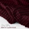 image:imageUtopia Bedding 100 Cotton Waffle Weave Blanket King Size for Bed  Lightweight Breathable Summer Blankets Soft and Cozy Gift for Mothers Day Home Decor Black 90x108 InchBurgundy