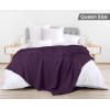 image:imageUtopia Bedding 100 Cotton Waffle Weave Blanket King Size for Bed  Lightweight Breathable Summer Blankets Soft and Cozy Gift for Mothers Day Home Decor Black 90x108 InchPlum