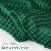 image:imageUtopia Bedding 100 Cotton Waffle Weave Blanket King Size for Bed  Lightweight Breathable Summer Blankets Soft and Cozy Gift for Mothers Day Home Decor Black 90x108 InchForest Green