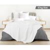 image:imageUtopia Bedding 100 Cotton Waffle Weave Blanket King Size for Bed  Lightweight Breathable Summer Blankets Soft and Cozy Gift for Mothers Day Home Decor Black 90x108 InchWhite